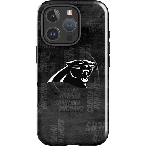 NFL Carolina Panthers Black & White iPhone 16 Pro Magsafe Impact Case